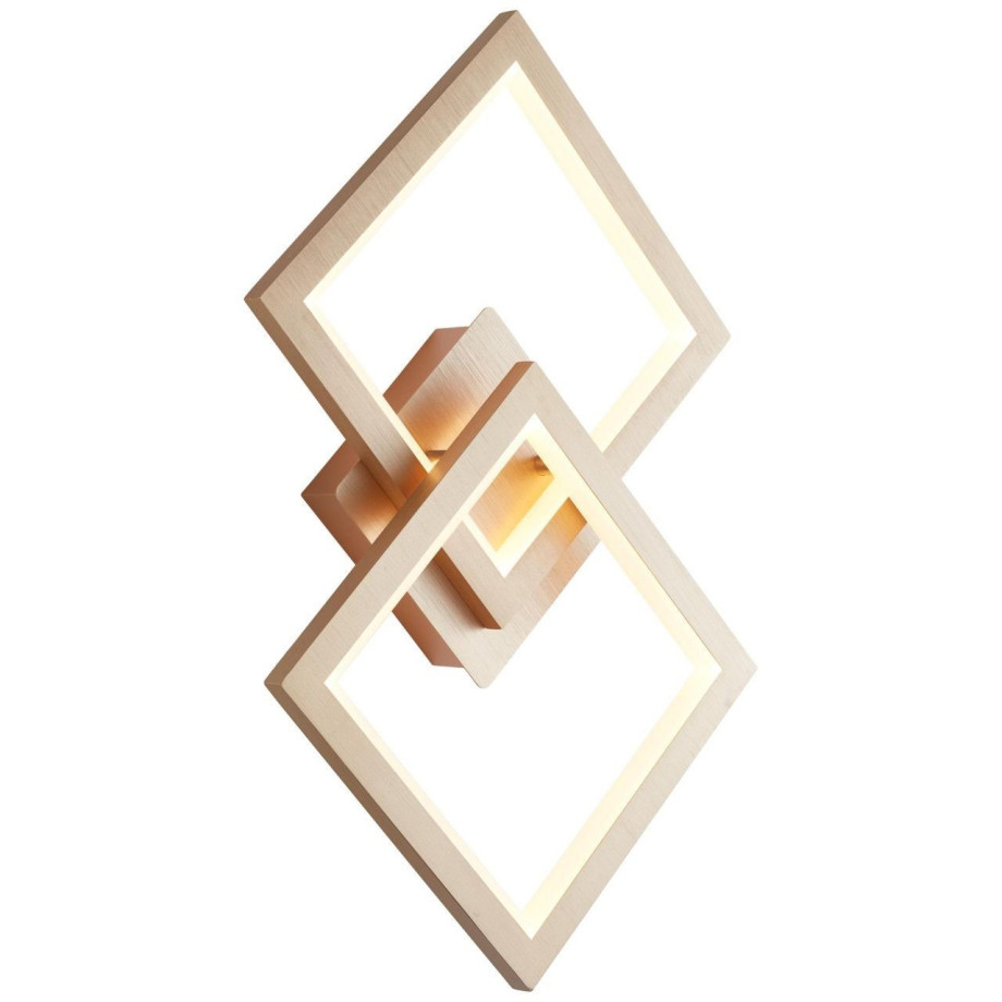 Brilliant Leuchten Led-plafondlamp GWYN 44,5 cm hoogte, metaal/kunststof, aluminium/goud (1 stuk) afbeelding 1