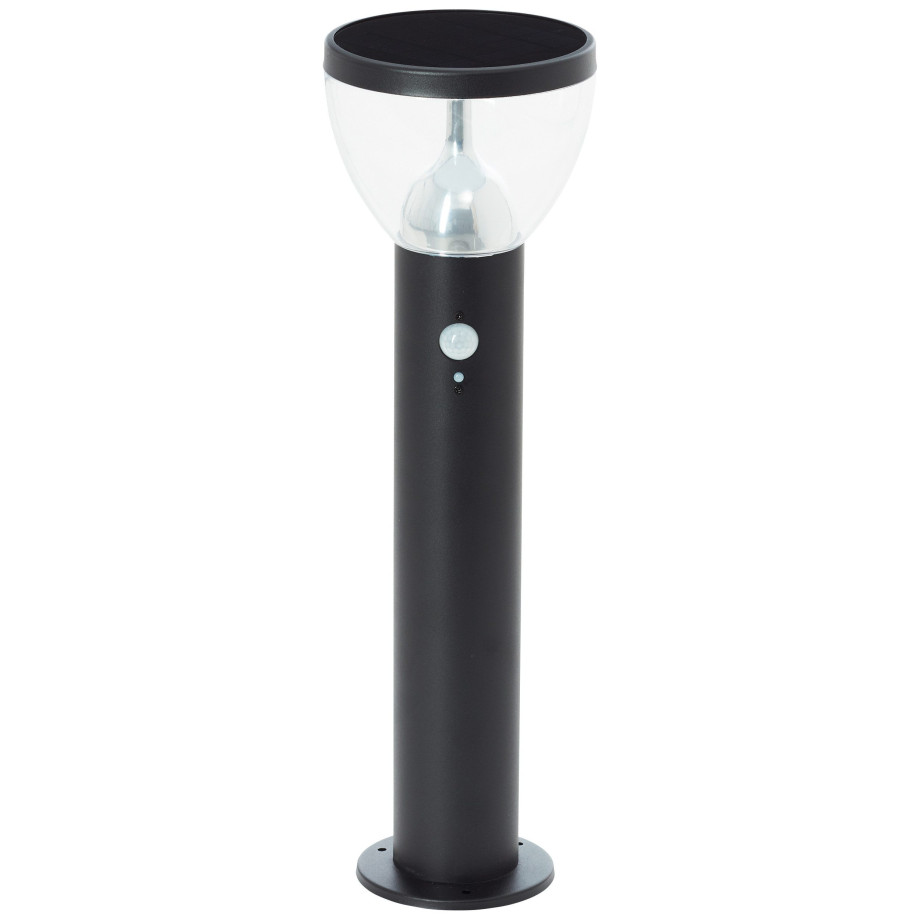 Brilliant Leuchten Led-sokkellamp TULIP LED buitenlamp, solar, 52 cm, 430 lm, 3000 K, roestvrij staal, zwart (1 stuk) afbeelding 1