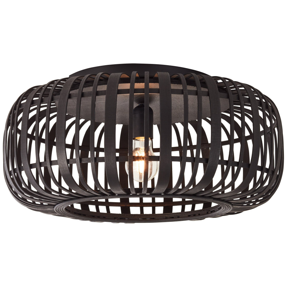 Brilliant Leuchten Plafondlamp Woodrow Bamboe - Nature Style - dimbaar - Ø 50cm - E27 fitting (1 stuk) afbeelding 1