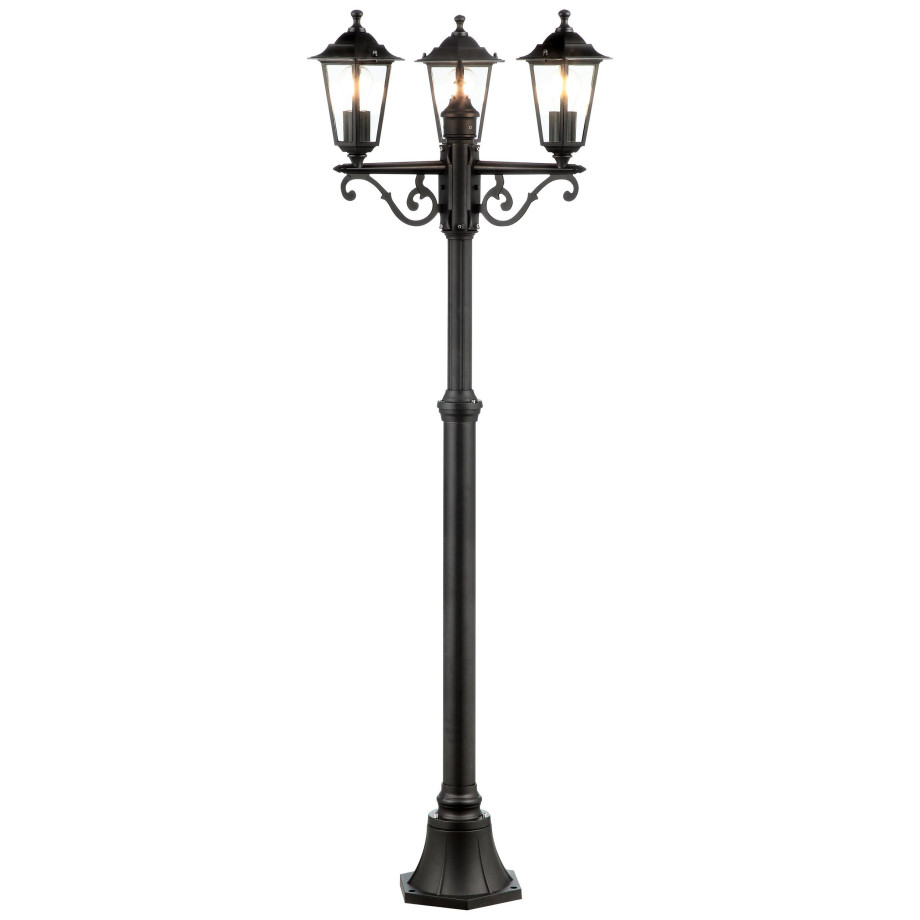 Brilliant Leuchten Staande lamp voor buiten Carleen 200 cm hoogte, ø 61 cm, 3 x e27, metaal/glas, zwart (1 stuk) afbeelding 1