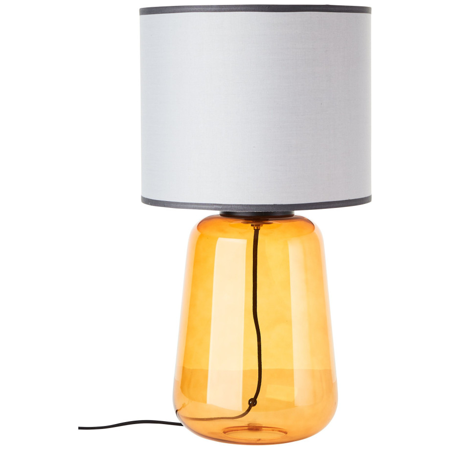 Brilliant Leuchten Tafellamp Hydra Ø 30 cm, E27, glas/textiel afbeelding 1