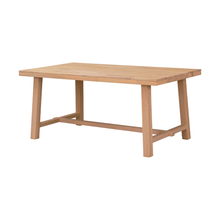 Brooklyn verlengbare houten eettafel naturel - 170 x 95 cm afbeelding 1