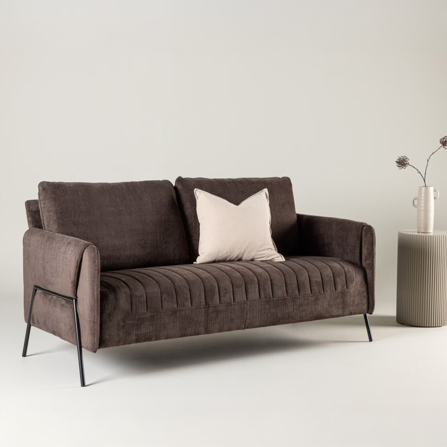 Nohr 2-zits Bank 'Christion' kleur Bruin afbeelding 1