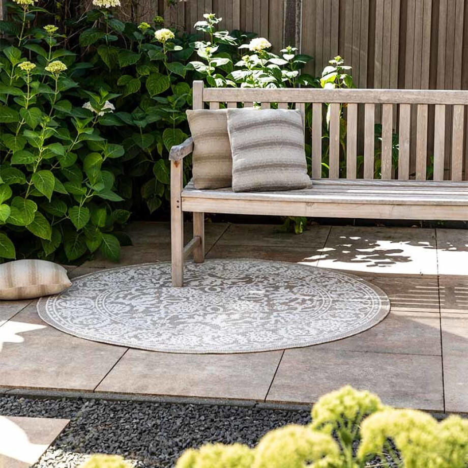 Buitenkleed Brunello Rond - Crème Xcm - Nylon - Dekbed-Discounter.nl Buitenkleed Brunello Rond - Crème Xcm - Nylon - Dekbed-Discounter.nl afbeelding 1