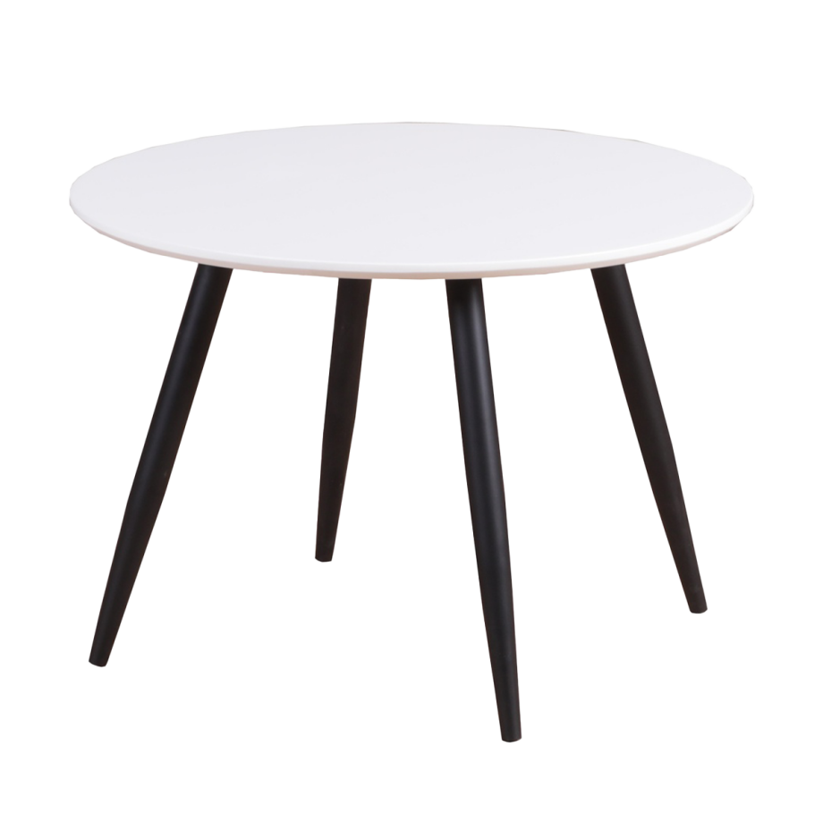 Bruno ronde kindertafel wit – met zwarte poten - Ø 60 cm Bruno ronde kindertafel wit – met zwarte poten - Ø 60 cm afbeelding 1