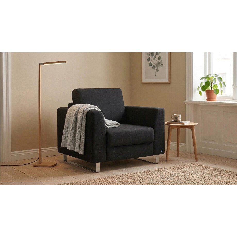 BRUNO slaapstoel 70cm in zwart / antraciet | praktisch formaat | stevig massief hout & boxspringcomfort BRUNO slaapstoel 70cm in zwart / antraciet | praktisch formaat | stevig massief hout & boxspringcomfort afbeelding 1