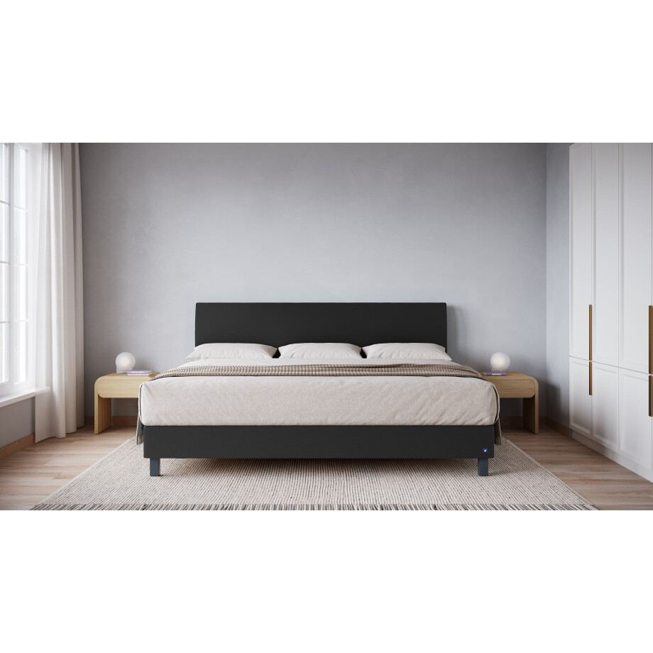 BRUNO familiebed 240x200cm in zwart / antraciet | XXL boxspringbed premium | meervoudig bekroond voor design en kwaliteit afbeelding 1