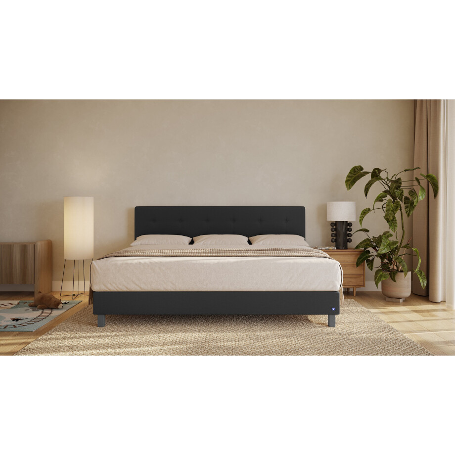 BRUNO familiebed 240x200cm in zwart /  antraciet | XXL boxspringbed premium | meervoudig bekroond voor design en kwaliteit afbeelding 1