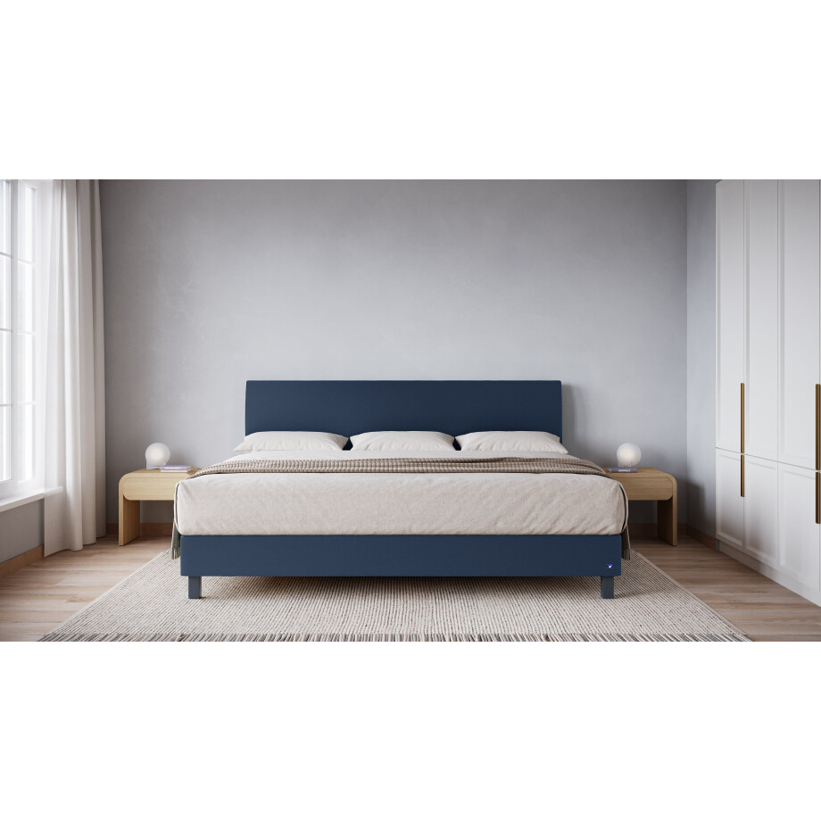 BRUNO familiebed 240x200cm in blauw | XXL boxspringbed premium | meervoudig bekroond voor design en kwaliteit afbeelding 1