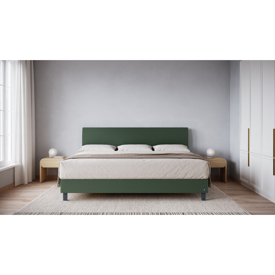 BRUNO familiebed 240x200cm in mosgroen | XXL boxspringbed premium | meervoudig bekroond voor design en kwaliteit afbeelding 1