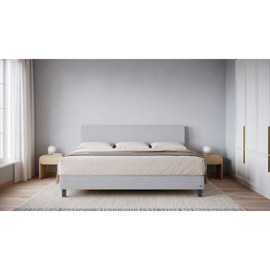 BRUNO familiebed 240x200cm in lichtgrijs | XXL boxspringbed premium | meervoudig bekroond voor design en kwaliteit afbeelding 1