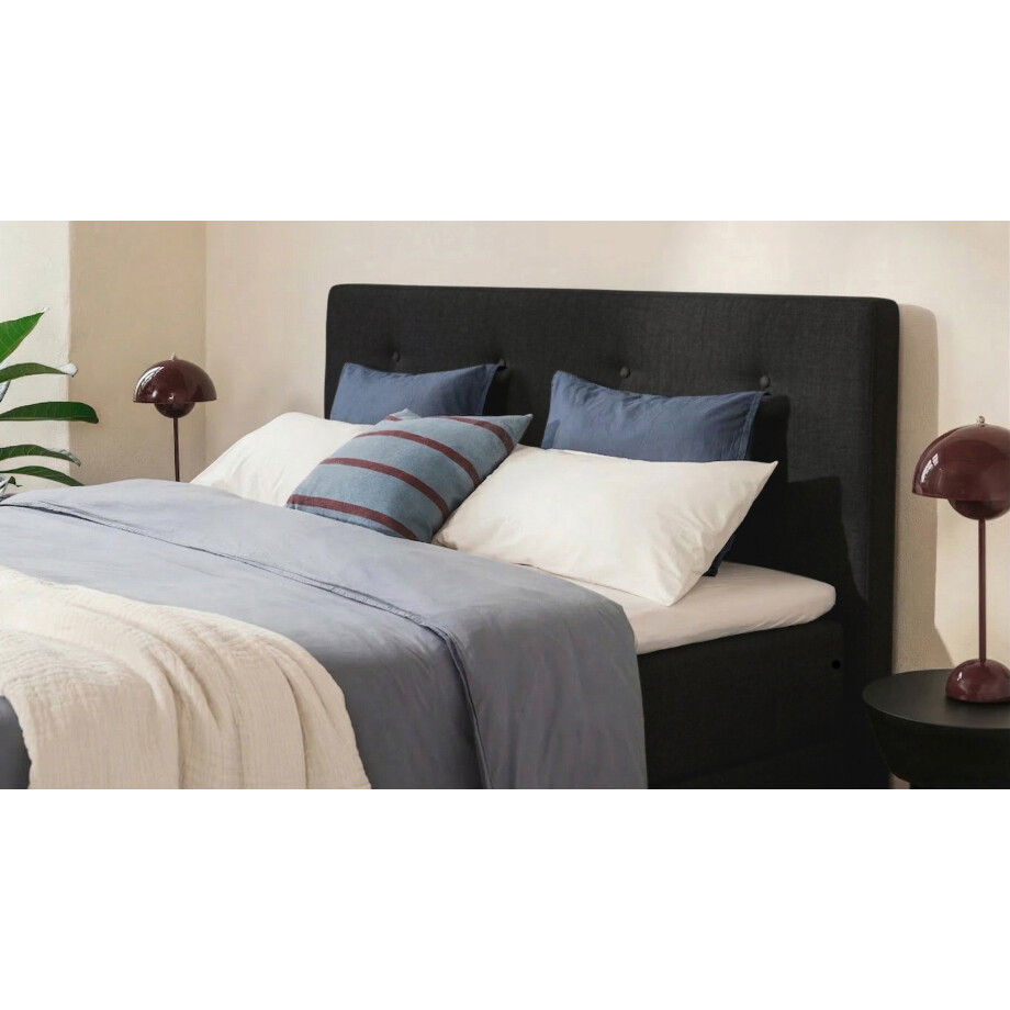 BRUNO Premium Boxspring 180x200cm in Zwart / Antraciet | Matrashardheid: Links H3 / Rechts H3 | Meervoudig bekroond voor design en kwaliteit afbeelding 1