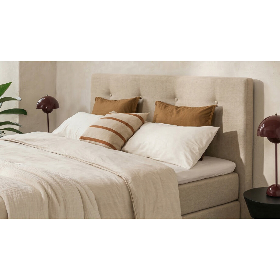 BRUNO Premium Boxspring 180x200cm in Beige | Matrashardheid: Links H3 / Rechts H3 | Meervoudig bekroond voor design en kwaliteit afbeelding 1