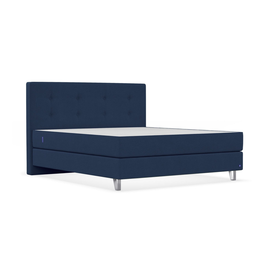 BRUNO Original boxspring 200x200cm in Blauw | Bekroond design volgens Duitse kwaliteitsmaatstaven afbeelding 1