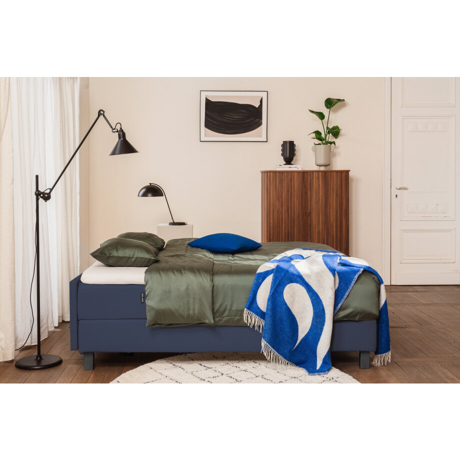 BRUNO Premium Boxspring 200x200cm in Blauw | Matrashardheid: Links H2 / Rechts H3 | Meervoudig bekroond voor design en kwaliteit afbeelding 1
