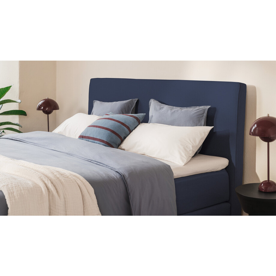 BRUNO Premium Boxspring 160x200cm in Blauw | Matrashardheid: Links H3 / Rechts H3 | Meervoudig bekroond voor design en kwaliteit afbeelding 1