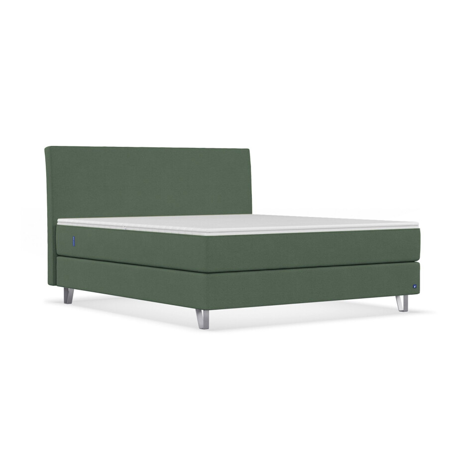BRUNO Original boxspring 200x200cm in Mosgroen | Bekroond design volgens Duitse kwaliteitsmaatstaven afbeelding 1