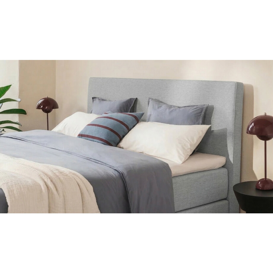 BRUNO Premium boxspring 180x200cm in lichtgrijs | Matrashardheid: links H2 / rechts H2 | Meervoudig bekroond voor design en kwaliteit afbeelding 1