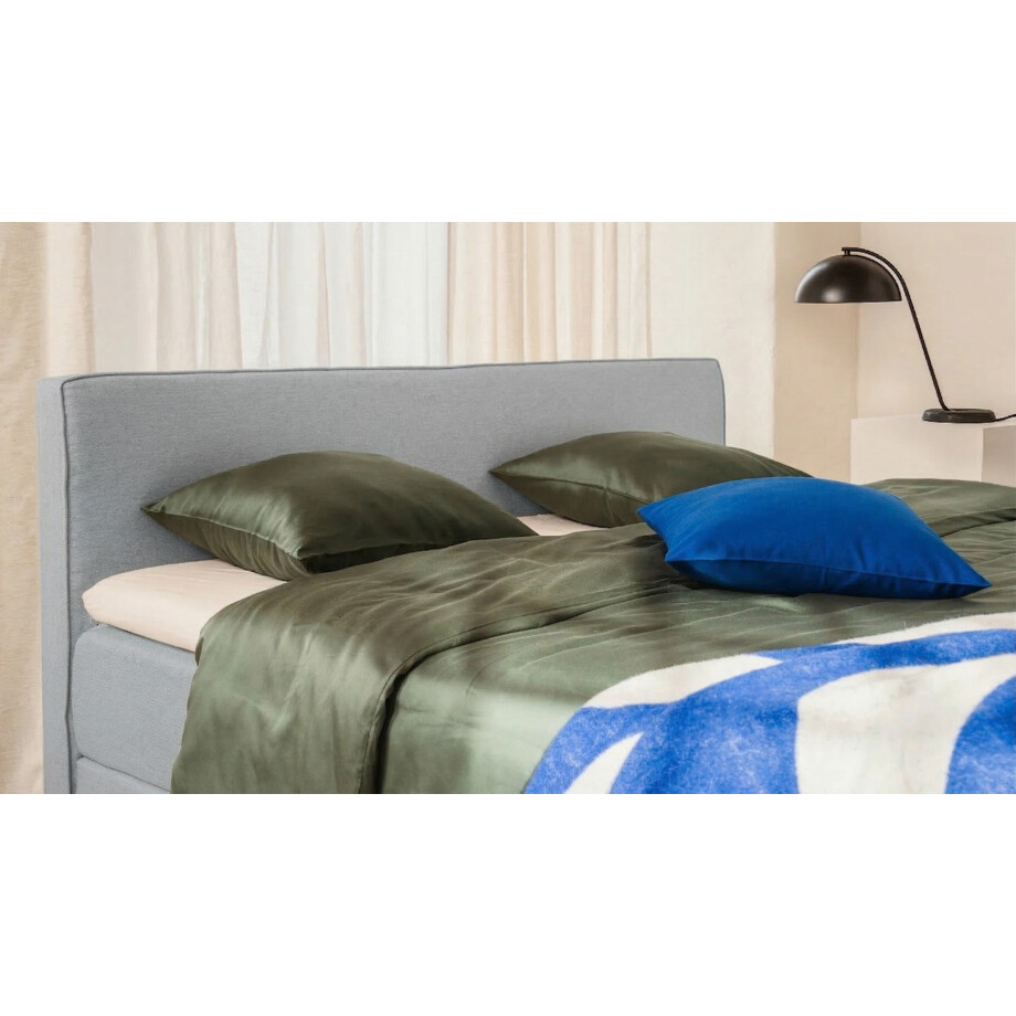 BRUNO Premium Boxspring 200x200cm in Lichtgrijs | Matrashardheid: Links H3 / Rechts H3 | Meervoudig bekroond voor design en kwaliteit afbeelding 1