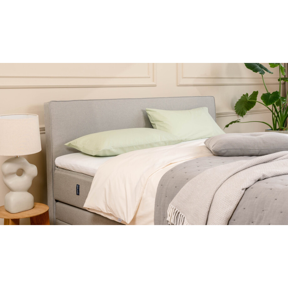 BRUNO Premium boxspring met opbergruimte, 180x200cm, in lichtgrijs | Matrashardheid: Links H2 / Rechts H3 | Extra opbergruimte & individueel configureerbaar afbeelding 1