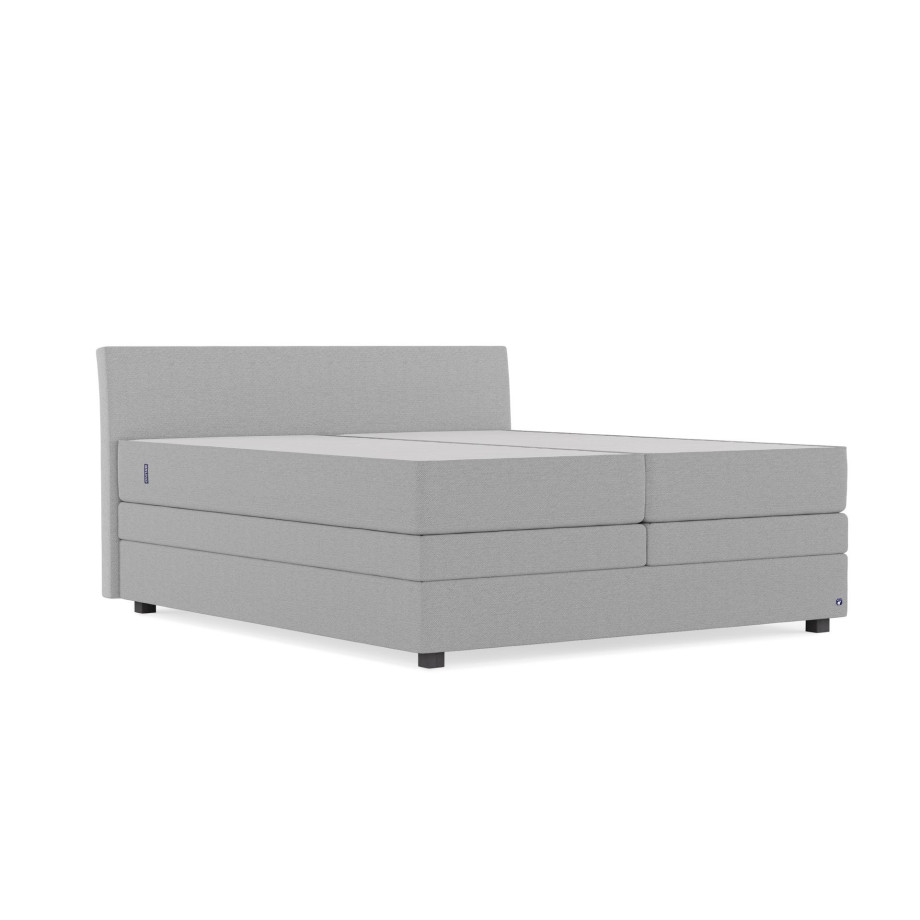 BRUNO Original boxspring met opbergruimte 200x200cm in Licht grijs | Ruimtebestarend en zelf samen te stellen afbeelding 1