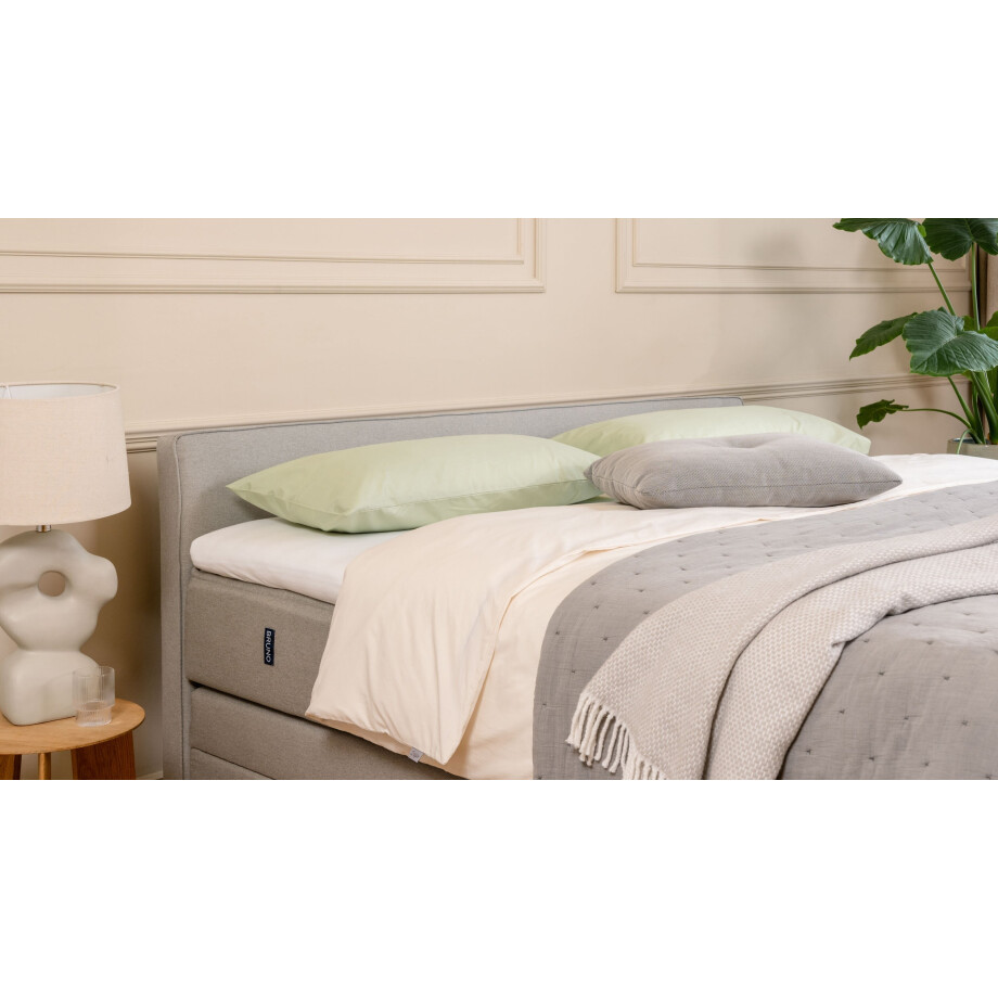 BRUNO Premium boxspring met opbergruimte, 180x200cm, in lichtgrijs | Matrashardheid: Links H2 / Rechts H3 | Extra opbergruimte & individueel configureerbaar afbeelding 1