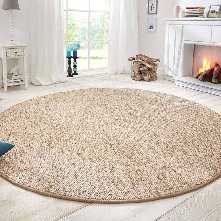 Vloerkleed Rond Wool - Beige Xcm - - Dekbed-Discounter.nl Vloerkleed Rond Wool - Beige Xcm - - Dekbed-Discounter.nl afbeelding
