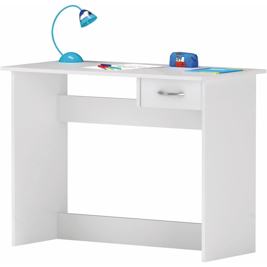 Bureau Alpin 100 cm breed in wit Bureau Alpin 100 cm breed in wit afbeelding 1