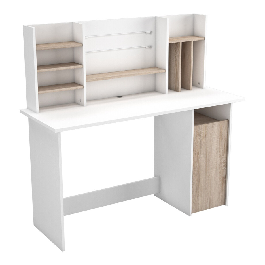 Bureau Ambre 135 cm breed in wit Bureau Ambre 135 cm breed in wit afbeelding 1