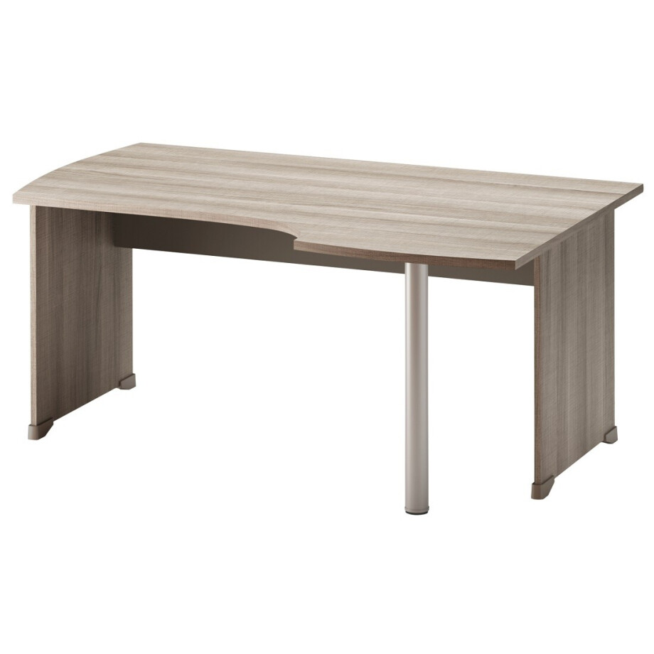 Bureau Jazz Rechts 160 cm breed in grijs eiken afbeelding 1