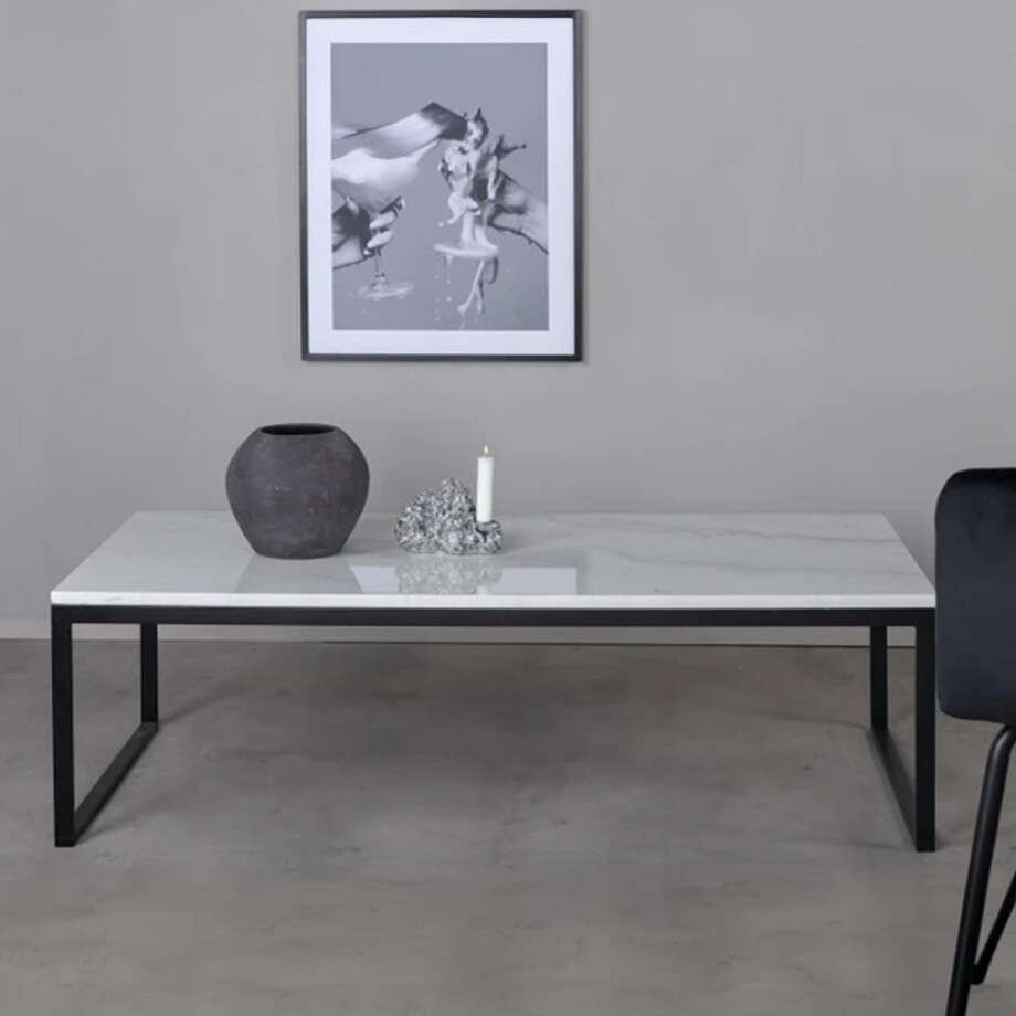 Nohr Salontafel 'Lenton' Marmer, 120 x 60cm, kleur Wit afbeelding 1