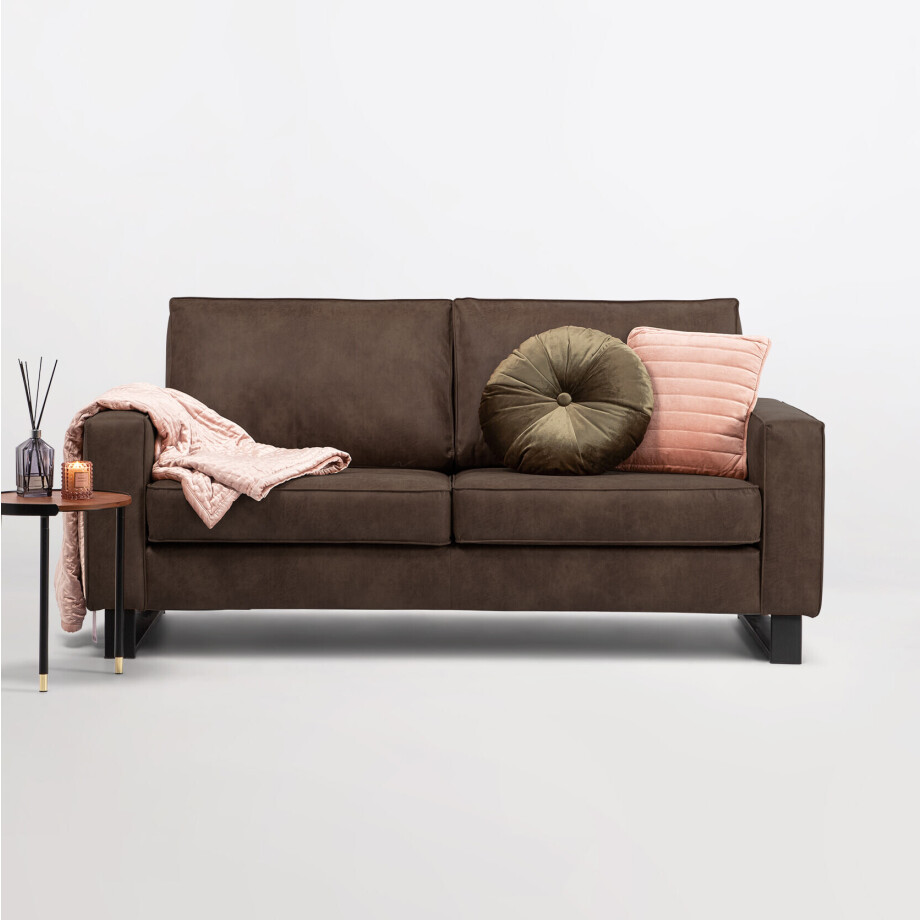 Sohome 3-zits Bank 'Mathew' Microleder, kleur bruin afbeelding 1