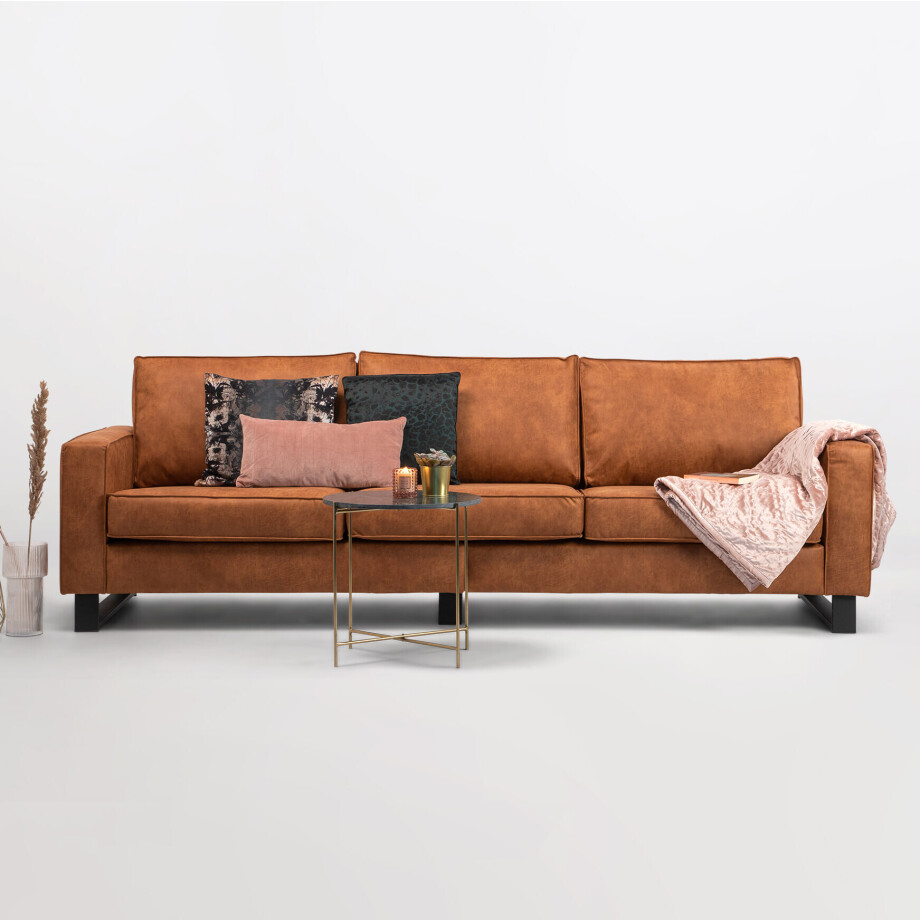 Sohome 5-zits Bank 'Mathew' Microleder, kleur cognac Sohome 5-zits Bank 'Mathew' Microleder, kleur cognac afbeelding 1