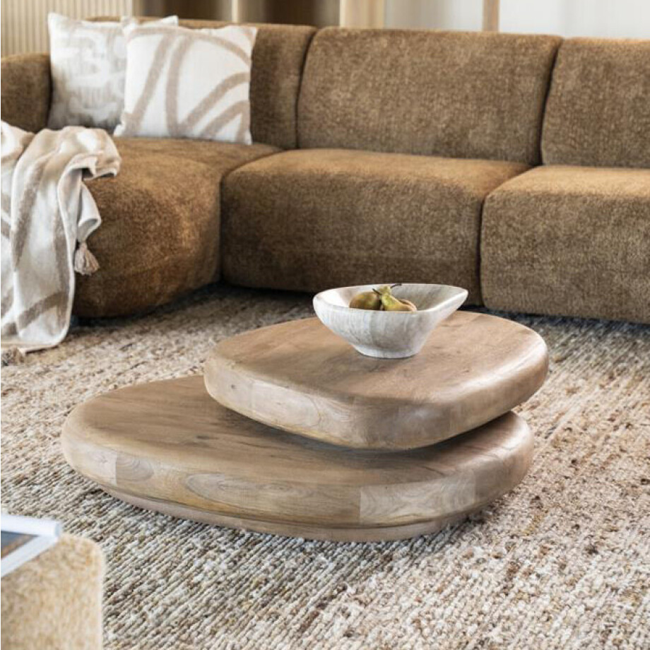 By-Boo Organische Salontafel 'Kabo' Mangohout, kleur Naturel afbeelding 1