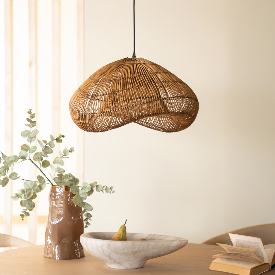 By-Boo Hanglamp 'Lunar' 54 x 52cm, kleur Bruin afbeelding 1