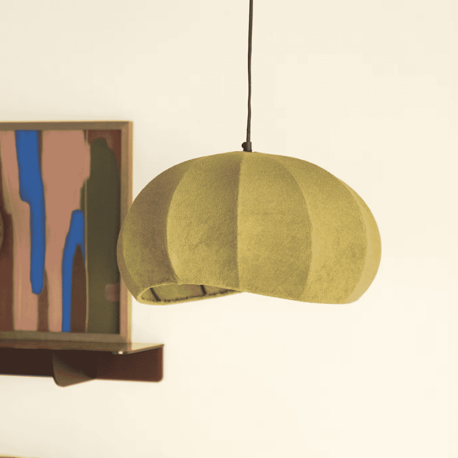 By-Boo Hanglamp 'Vinta' Katoen, kleur Groen afbeelding 1