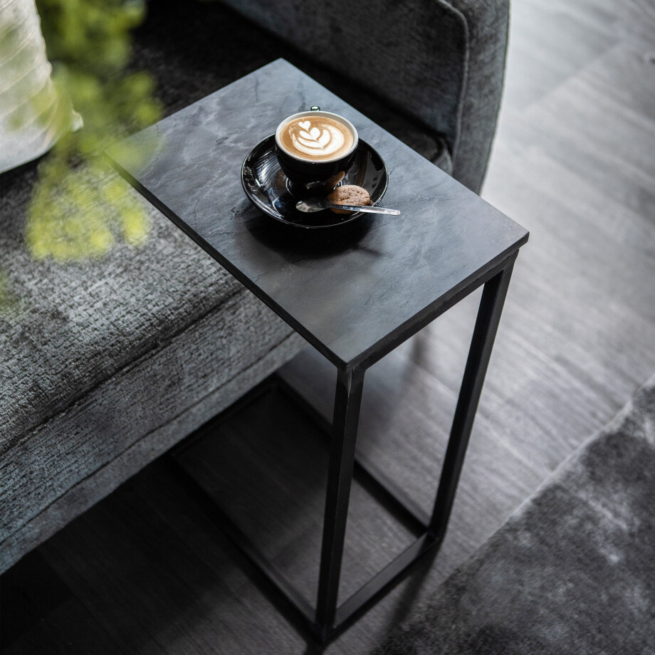 By-Boo Laptoptafel 'Edge' Marmer, kleur zwart By-Boo Laptoptafel 'Edge' Marmer, kleur zwart afbeelding 1