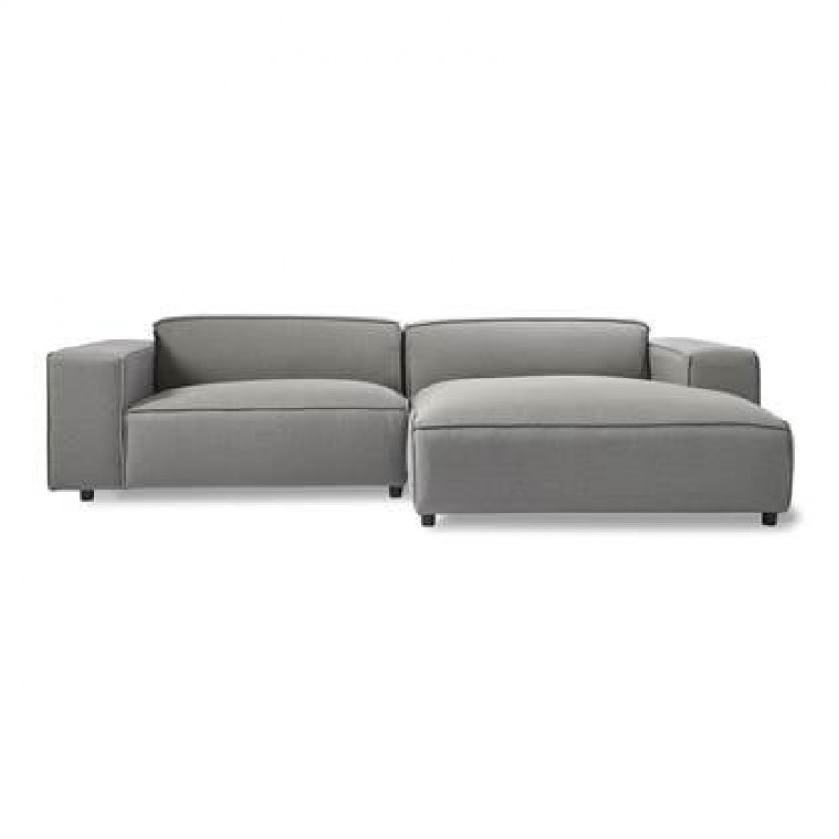 by fonQ Chunky Chaise Longue Rechts - Grijs afbeelding 1