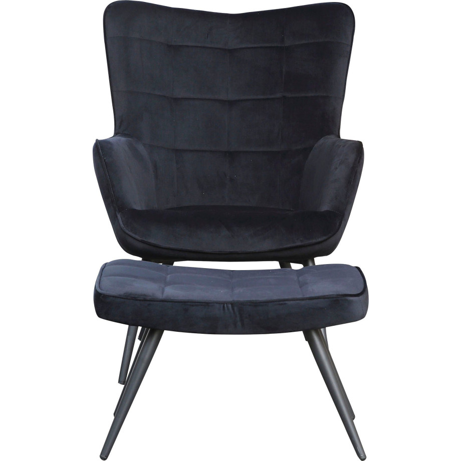 byLIVING Fauteuil Uta naar keuze met of zonder hocker, in cord, fluweel of weefstof (1 stuk) afbeelding 1