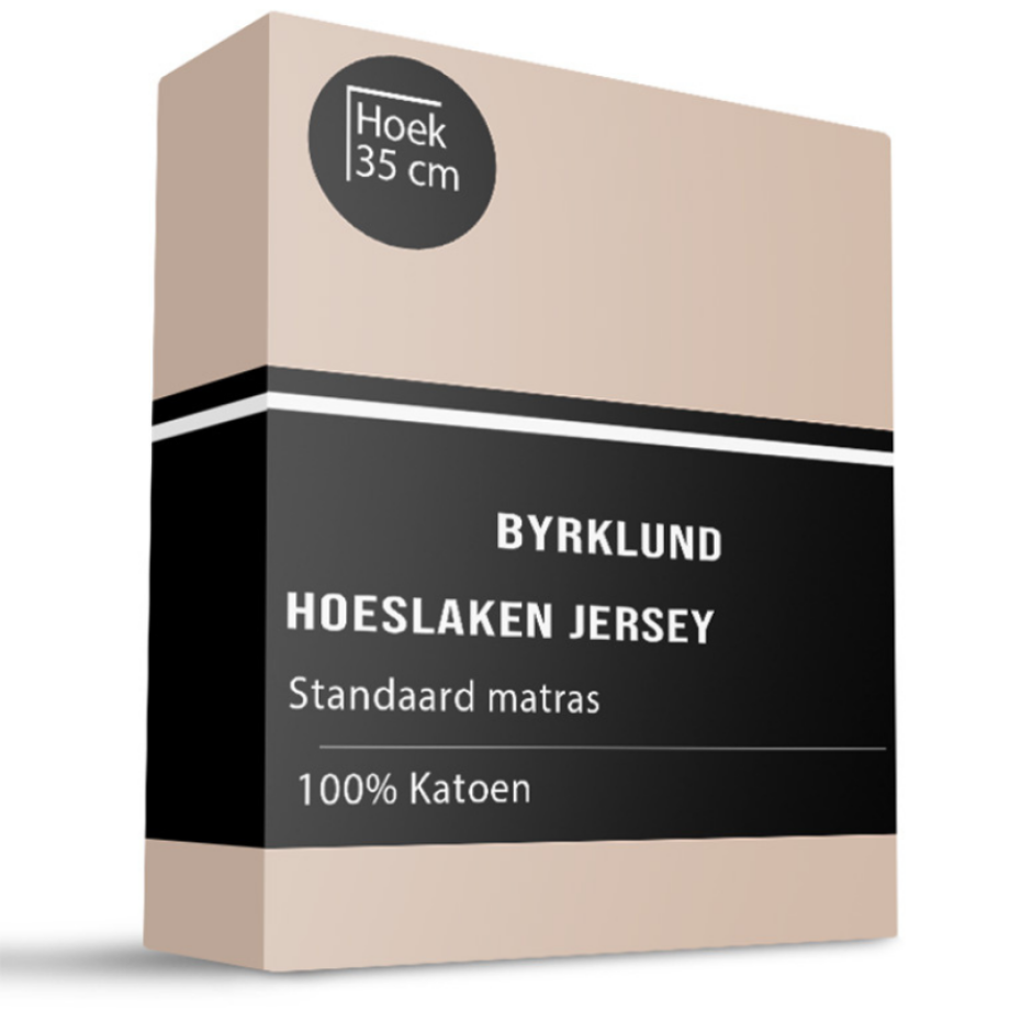Hoeslaken Katoen - Jersey Stretch - Oud Roze - 180x200cm - Roze - Byrklund - Dekbed-Discounter.nl afbeelding 