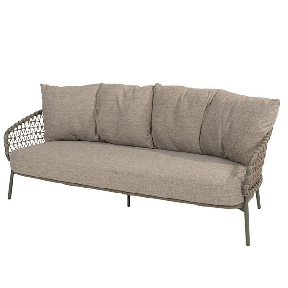 4 Seasons Outdoor Loungebank Jura 3-Zits Olive afbeelding 