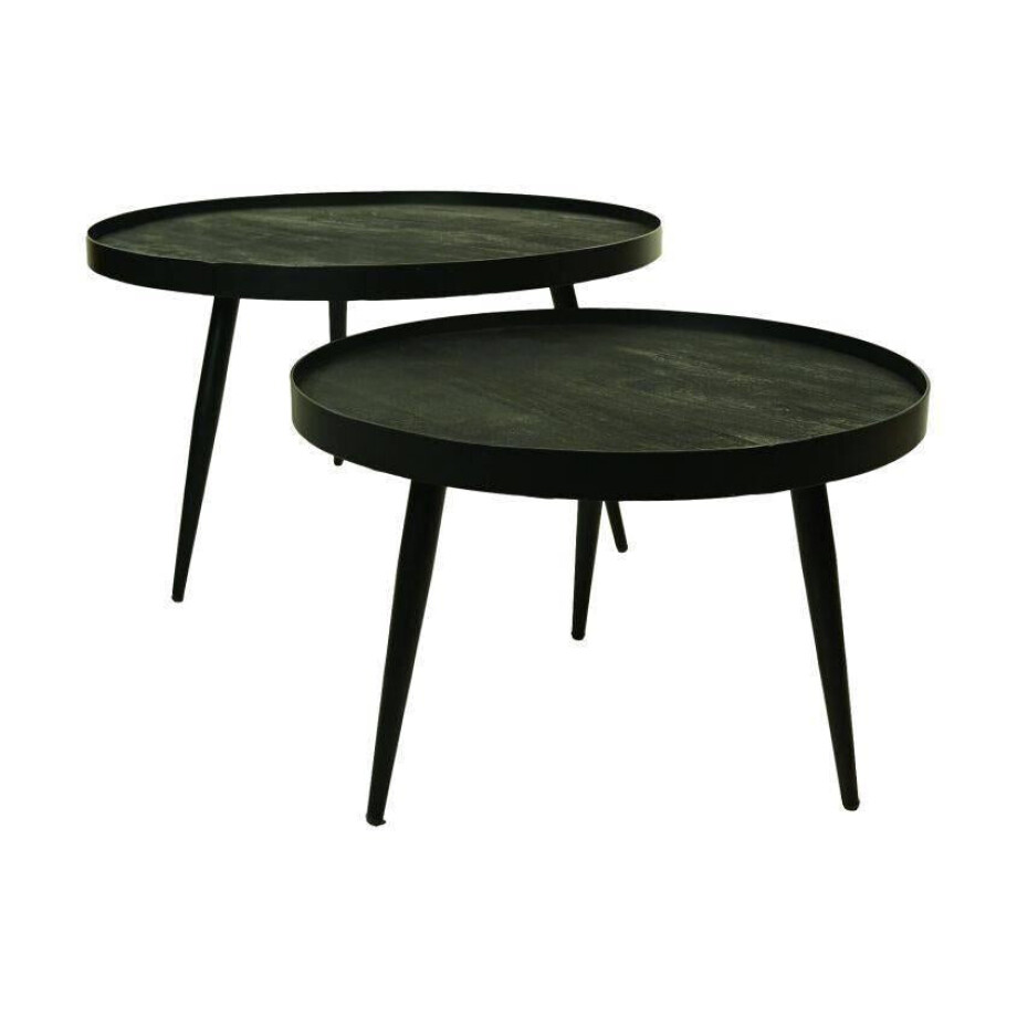 Set van 2 ronde salontafels Emmeth | HSM Collection afbeelding 1