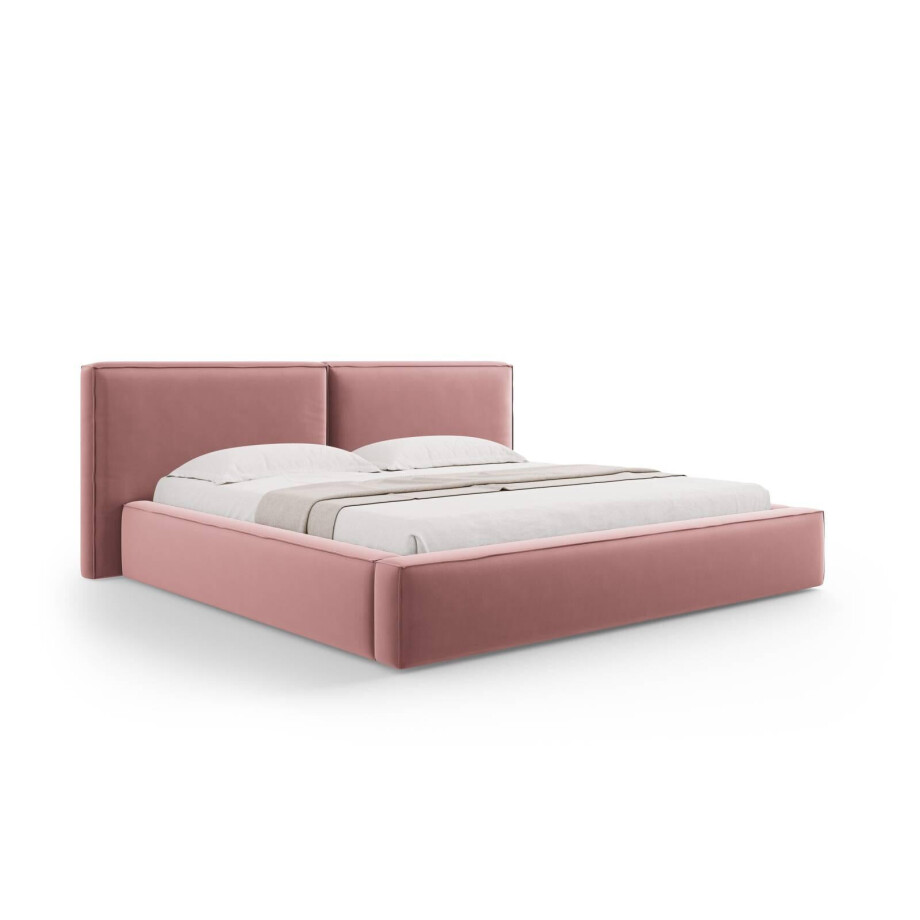 Bedframe Jodie met opbergruimte velvet 200 x 200 cm | Micadoni Bedframe Jodie met opbergruimte velvet 200 x 200 cm | Micadoni afbeelding 1