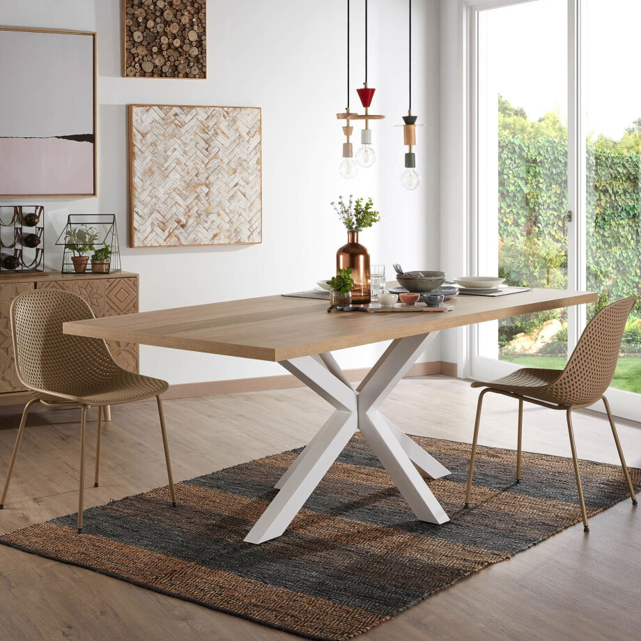 Kave Home Eettafel 'Argo' 160 x 100cm, kleur Naturel Kave Home Eettafel 'Argo' 160 x 100cm, kleur Naturel afbeelding 1