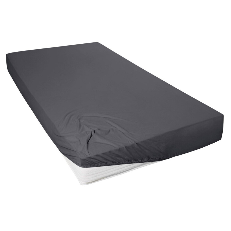 Primera Jersey hoeslaken (Antraciet, 180-200 x 200 cm) afbeelding 1