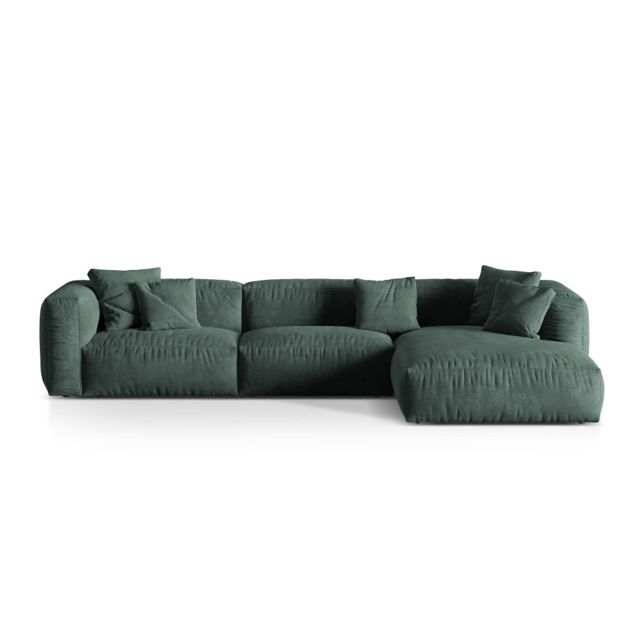 3-zits hoekbank Martina rechts velvet | Micadoni afbeelding 1