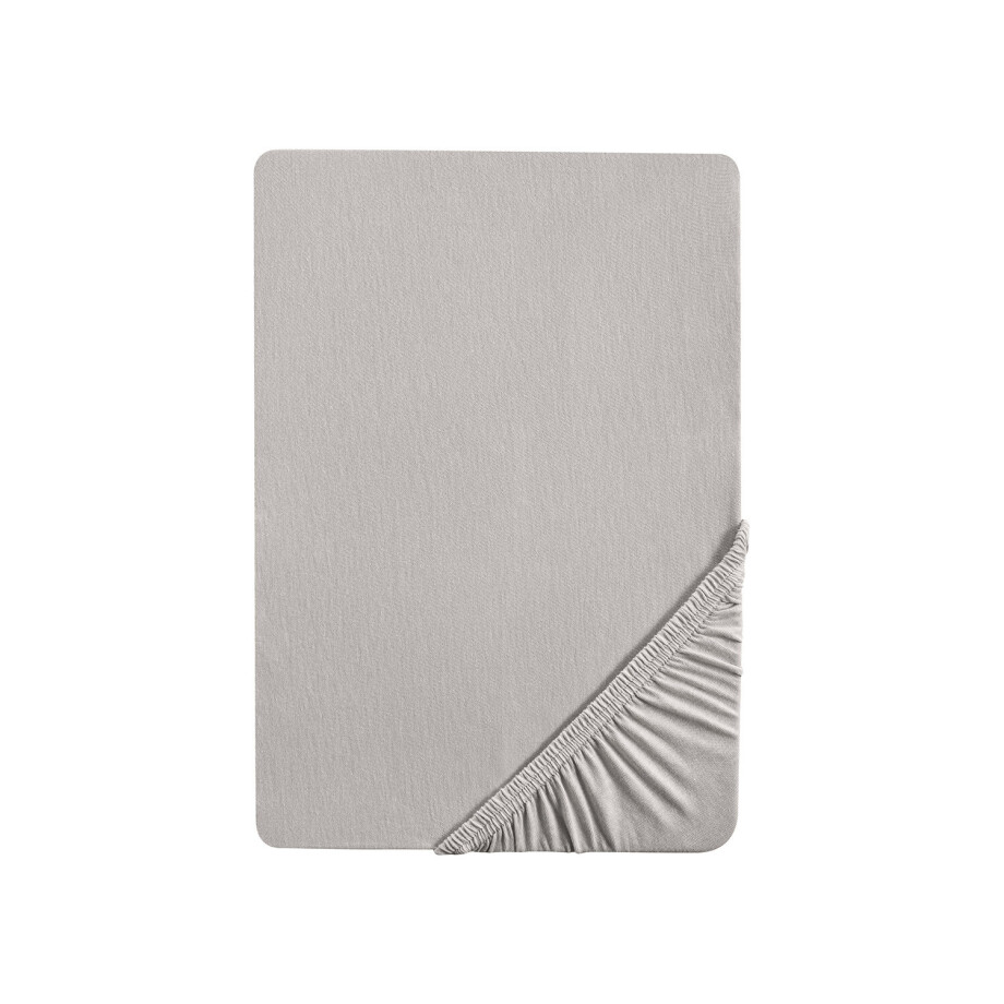 Biberna Jersey hoeslaken (Grijs, 180-200 x 200 cm) Biberna Jersey hoeslaken (Grijs, 180-200 x 200 cm) afbeelding 1