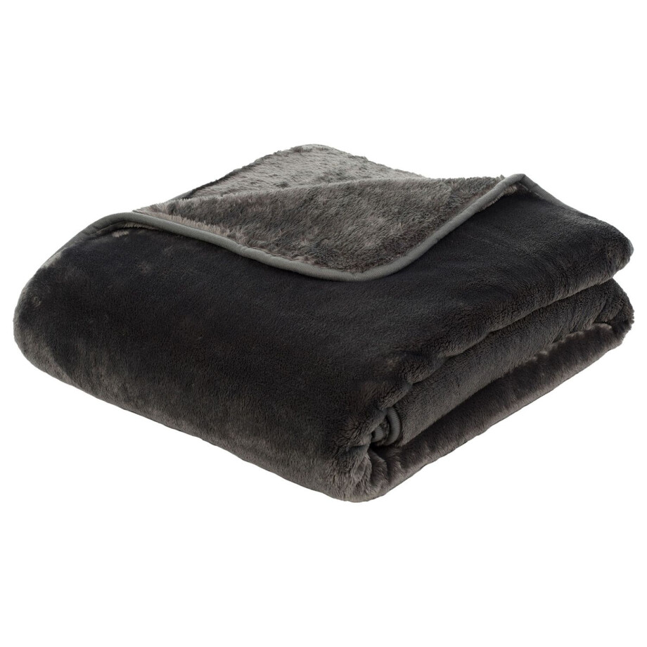 Gözze Premium Cashmere-Feeling deken (Antraciet, 130 x 170 cm) afbeelding 1
