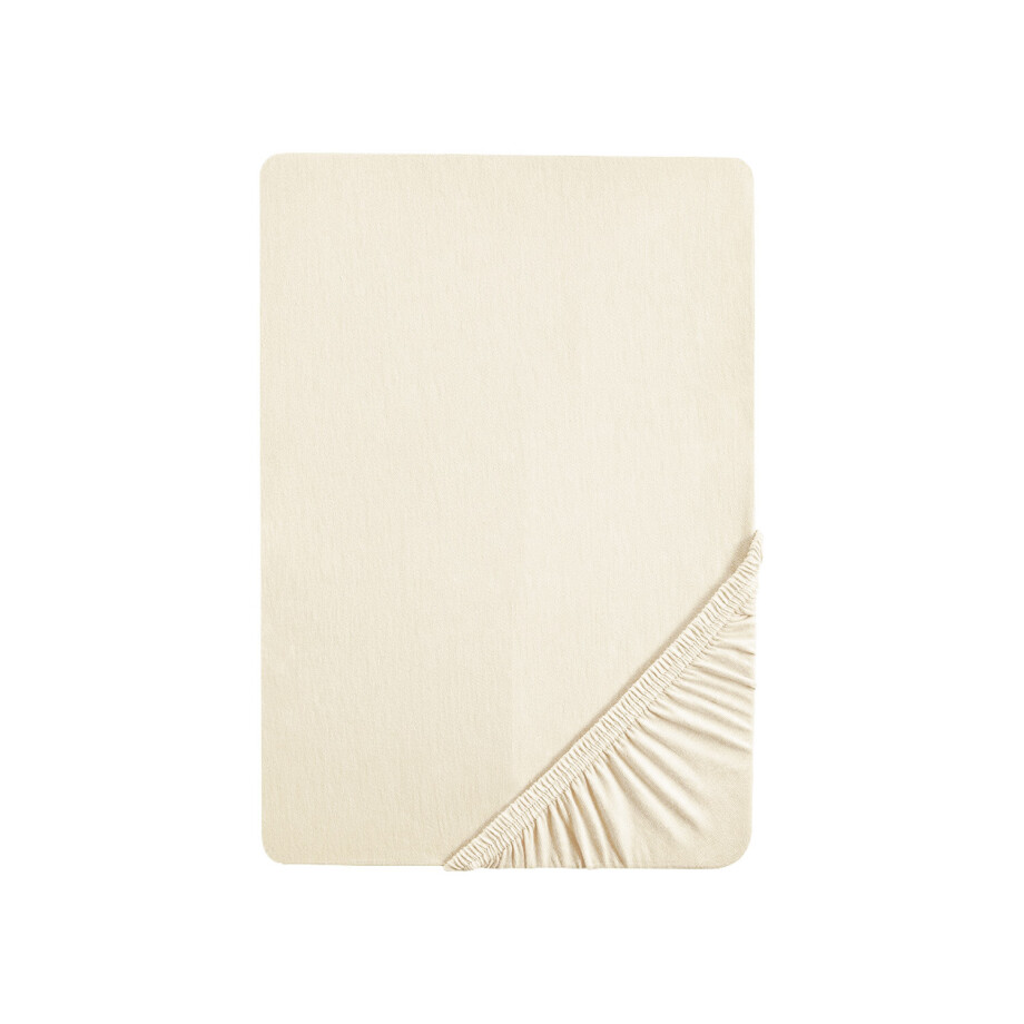 Biberna Jersey hoeslaken (Naturel, 180-200 x 200 cm) Biberna Jersey hoeslaken (Naturel, 180-200 x 200 cm) afbeelding 1