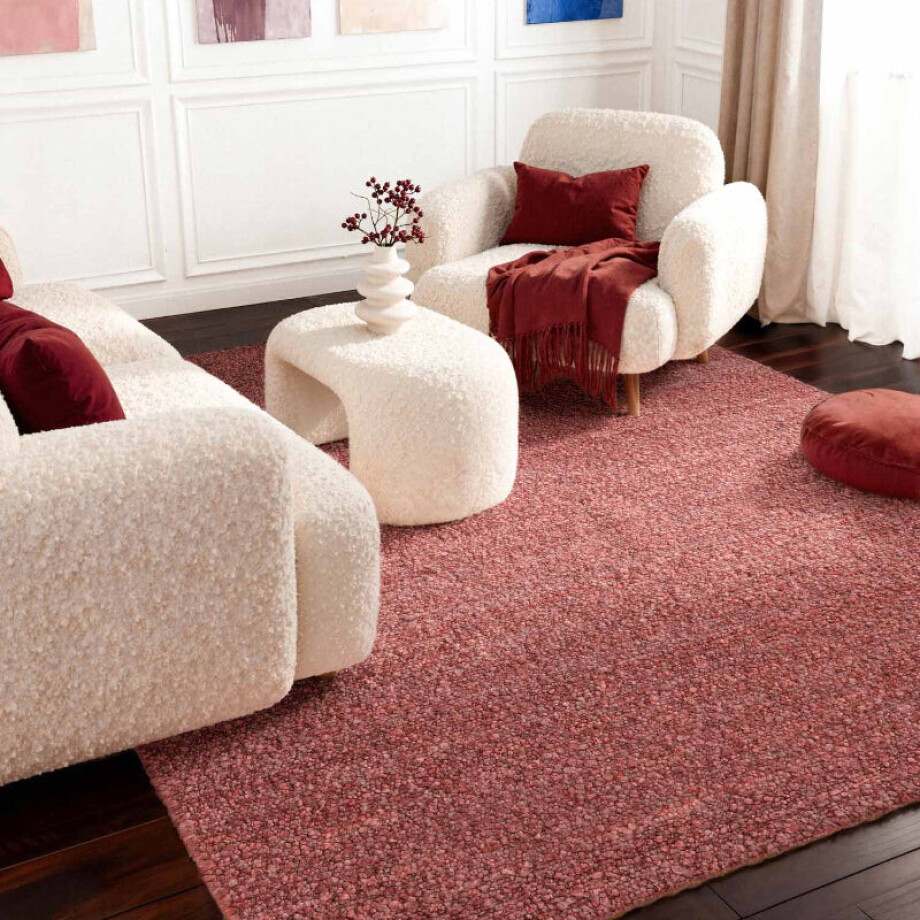 Vloerkleed Portobello Rechthoekig - Donkerroze 290x200cm - Polyester - Dekbed-Discounter.nl Vloerkleed Portobello Rechthoekig - Donkerroze 290x200cm - Polyester - Dekbed-Discounter.nl afbeelding